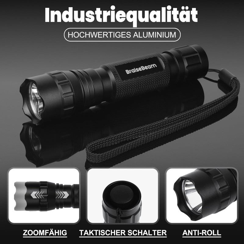 BraiseBeam Super Bright Red Light Flashlight, Portable Red Mini LED