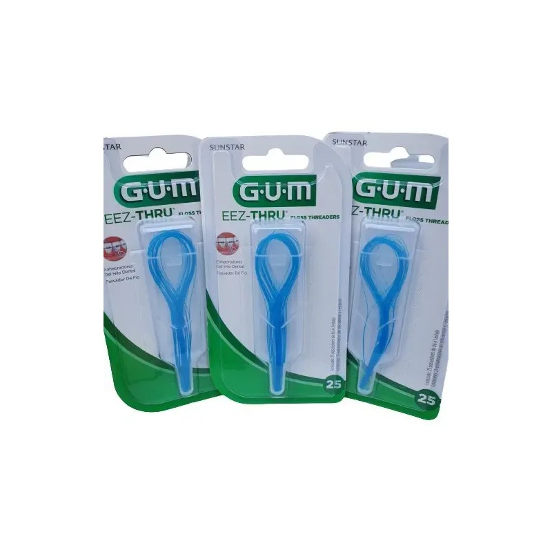 75 Enhebradores Hilo Dental Gum Eez-thru Ortodoncia Brackets