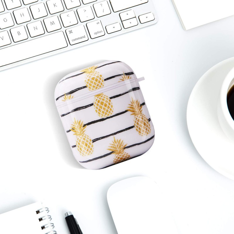 HIDAHE Cute Luxury Hard Designer Protective for Airpods Case for