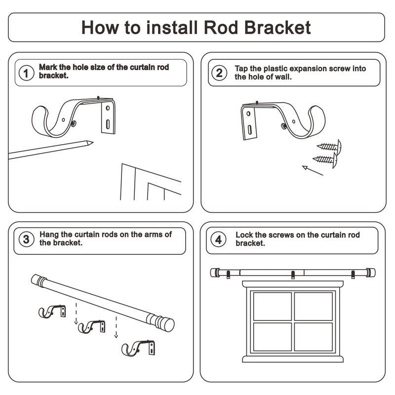 Byondeth Curtain Rods for Windows 16 to 88 Inches Adjustable