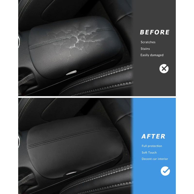 INTGET Car Center Console Cover for Ford Mustang Accessories 2015-2024