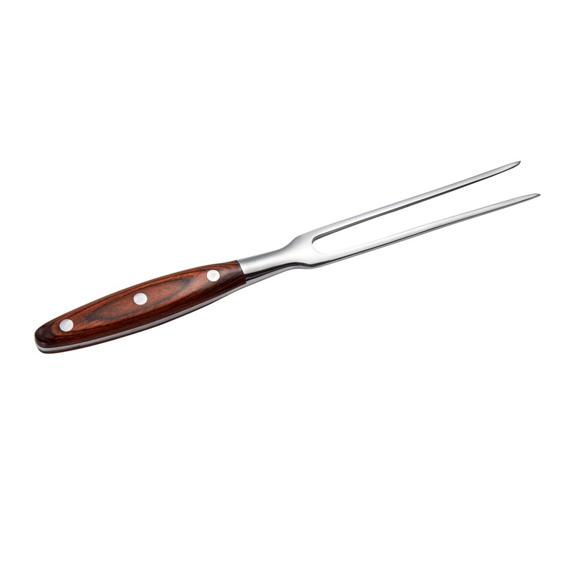 IMEEA Wood Handle Carving Fork, 11.4 inches (29 cm), Stainless