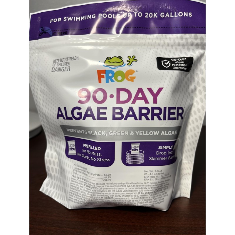 FROG 90-Day Algae Barrier - Dry Formula Algaecide Prevents Black,