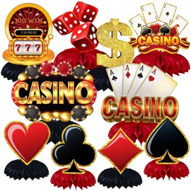 10 Pcs Casino Centerpieces for Tables Casino Theme Party Decorations Poker Party Decorations