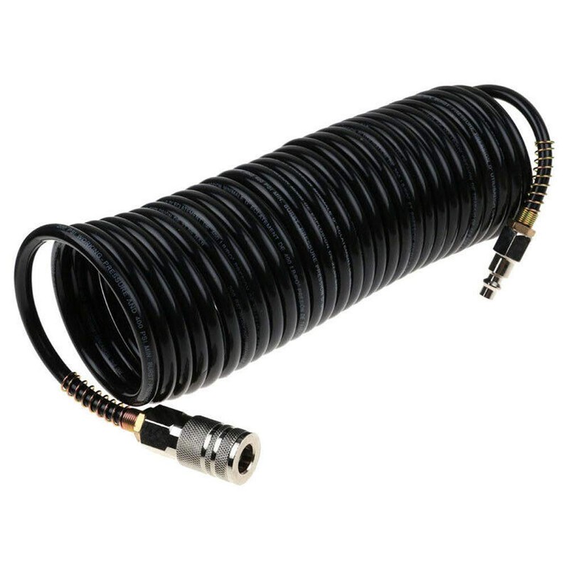 Air Hose,25ft Air Compressor Hose with Bend Restrictor,PE Recoil Air