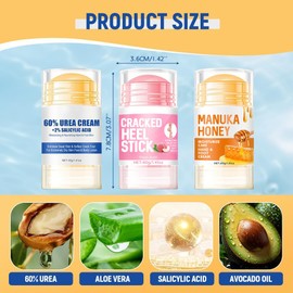 Urea Cream 60%, Hydrating and Anti-Cracking Foot Cream, Moisturising and Anti-Crack Foot Cream Foot Care Cream Urea Cream Relieves Extreme Dryness Cracking Feet (W-2PC, 40G)