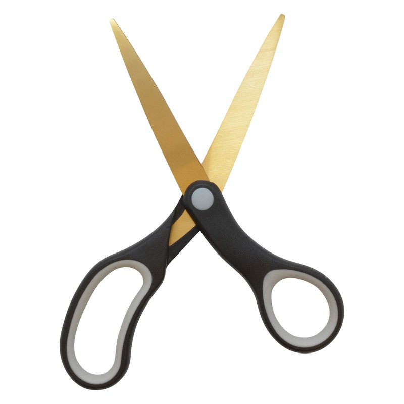 Westcott 55847 8-Inch Titanium-Bonded Scissors For Office and Home, Black/Gold,