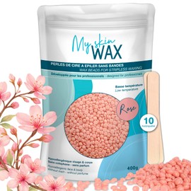 My Skin WAX - Waxing Beads, 400 g, Hypoallergenic, Without Strips, Wax Beads Hair Removal for Face, Eyebrows, Intimate Waxing, Brazilian Waxing, Wax Beads for Men, Women, Pink