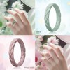 Egnaro Leaves Silicone Engagement Rings For Her, Womens Breathable Rubber