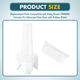 Marsui 2 Pieces Replacement Parts Compatible with Baby Brezza FRP0046 Compatible with Formula Pro Advanced Shaft with Rubber Blade 1 Set