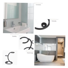 MERRYHAPY Razor Holder for Men Ferroalloy Shaving Brush Stand Stylish Bathroom Razor Organizer