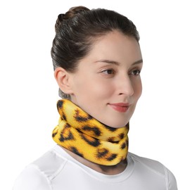Willcom Neck Support for Neck Pain Support, Soft Cervical Collar for Sleeping, Vertebrae Alignment and Stabilising, Relieves Pressure in the Spine (L, Leopard Pattern)