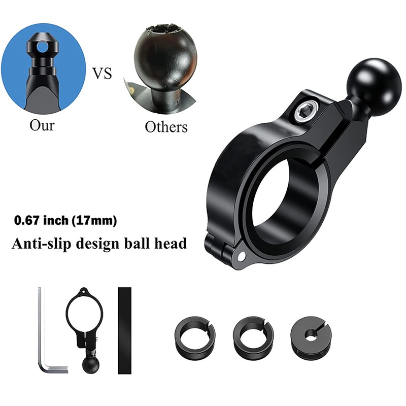 0.67" Ball Mount Bike Accessories Compatible with RAM Mounts &