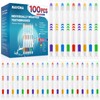 Navona 100 PCS Premium Toothbrushes Bulk, Individually Wrapped Toothbrushes, Disposable