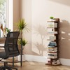 TUTOTAK Narrow Bookshelf, 8-Tier Bookcase, Spine Book Shelf for Small