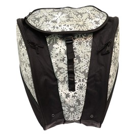 TRANSPACK Unisex Adults XTR 53 L Tough Water-Resistant Ski/Snowboard Boot Helmet Goggles & Gear Backpack Bag, White Snowflake