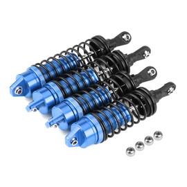 2pairs RC Truck Front & Rear Shock Absorber for Traxxas 1/10 Slash 4x4 SLA014/SLA015(Dark Blue)