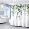 FAIRYGATE Extra Long Shower Curtain Sage Green Leaves Shower Curtains