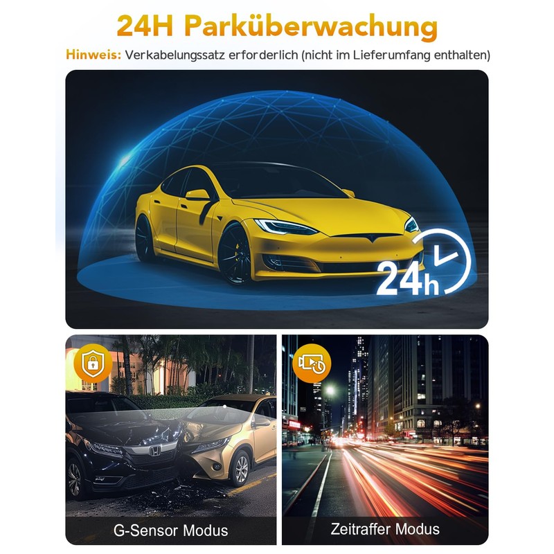 GKU 4K Dash Cam Car, Dash Cam for the Front,