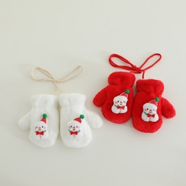 Children's Christmas Mittens - Baby/Kids Autumn & Winter Gloves (Ages 2-7, One Size) lf1561 Yellow 4ea