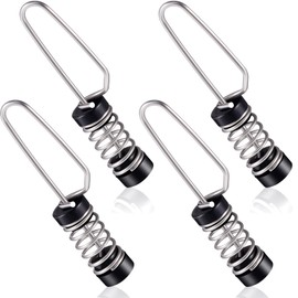 Moxweyeni Fishing Flag Clips Boat Flag Stainless Steel Marine Boat Flag Clips for Halyards Outrigger Lines Antennas Stern Lights Flagpole Rope (4 Pack)