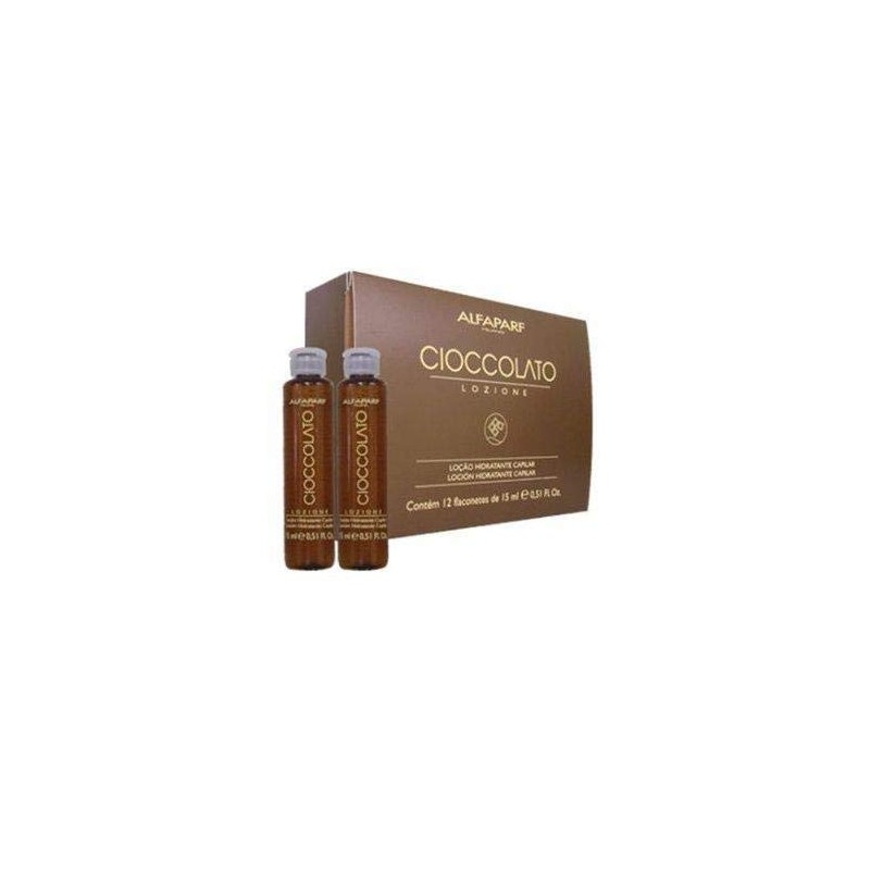 AlfaParf Loción Hidratante Capilar, Cioccolato - 12 Piezas de 15