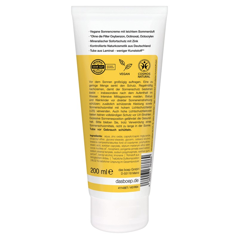 boep Sun Cream SPF 30 - Mineral Sun Protection for