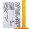 Upluckey Flat Hex Head Screws 72PCS Silver Heavy Duty Stainless