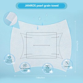 Disposable Face Towel JANORS Upgraded Thickened Dry Wipes 240 Sheets Hypoallergenic Ideal for Makeup Removal and Cleaning (3 packs)