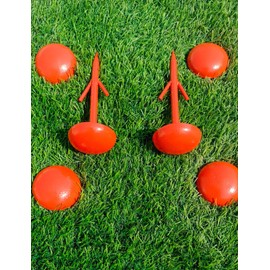 NsyStake 6 Pack Orange Survey Markers in Metals/Survey Stake/Property Marker/Ground Marker/Permanent Survey Markers/Yard Marker/Lote Linemarker