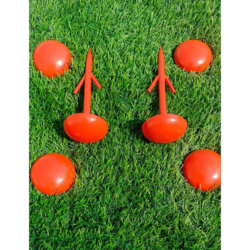 NsyStake 6 Pack Orange Survey Markers in Metals/Survey Stake/Property Marker/Ground