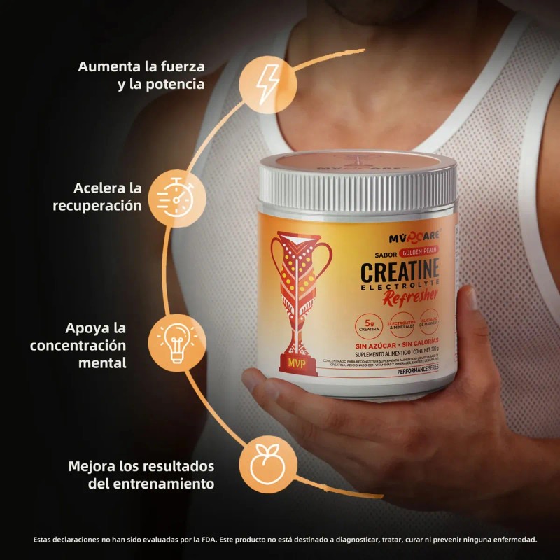 Mvpcare Pre Entreno Creatine Refresher Creatina Monohidratada Electrolitos Magnesio Vitaminas