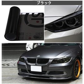 SAMSUCOS Headlight Film Eyeline Film Car Seal Type 11.8 x 47.2 inches (30 x 120 cm) Headlight Tail Protective Film UV Protection Seal Type Easy Installation (Black)