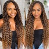 KULYMUWIG Ombre Human Braiding Hair 18 Inch 100 g 4