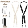 Tweruna 2 PCS Hat Straps for Wind, Adjustable Beige Black