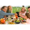 YARRGGU 24pcs Matte Black Dinnerware Set, Plates Bowls & Cups,