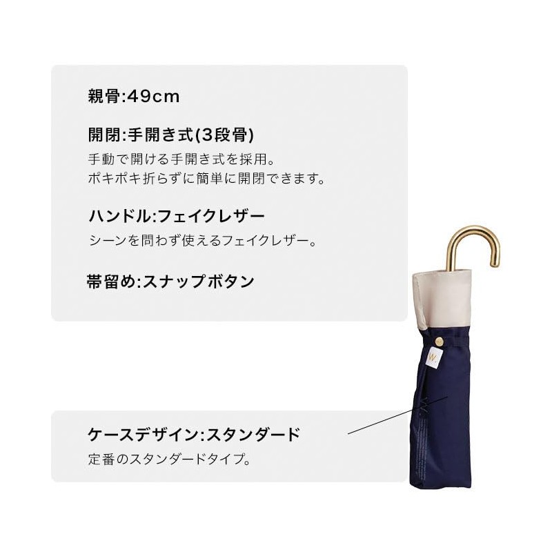[2024] Wpc. 9095-014-002 Rain Umbrella, Folding Umbrella, Cut, Plain, Mini,