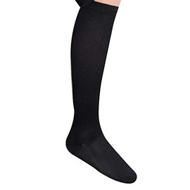 Medical Elastic Stockings Rex Fit High Socks Cotton Black Low Pressure With Toe, , , blk,