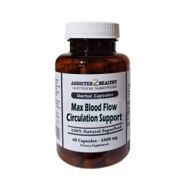 60 Max Blood Flow Circulation Support Capsules|Beet Root, Cayenne,Garlic,Ginger