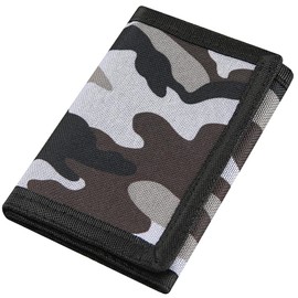 Polmmys Kids Wallet, Little Boys Wallet for Kids, Small Kids Wallet for Boys with Zipper, Teen Wallet for Teen Boys, Camo Wallet with Magic Sticker, Novelty Childrens Wallet with Coin Pocket