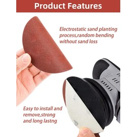 40Pcs Hook and Loop Sanding Disc 150mm Sandpaper for Random Orbital Sander 40 Grit, 6 Inch Sanding Paper Replaceable Sandpaper Discs for Sanding and Polishing Wood, Metal, Car, Furniture