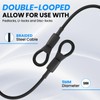 SDTC Tech 4-Pack Heavy Duty Loop End Cable Braided Stainless