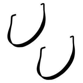 bociloy 2PCS U-Shape Stainless Steel Teapot Handle, Black Inside Buckle Replacement Handle for Ceramic Pottery Teapot Kettle Accessories