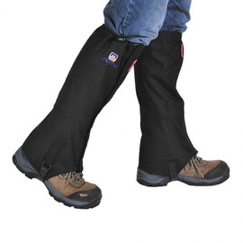 Active waterproof long spats hiking leggings Black