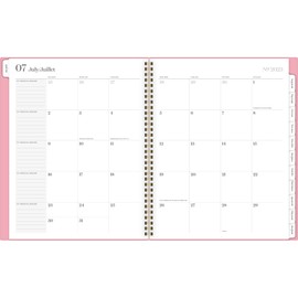Cambridge Workstyle July 2023 - June 2024 Weekly & Monthly Planner, Large 11 x 9 inches, Pink Focus, Bilingual