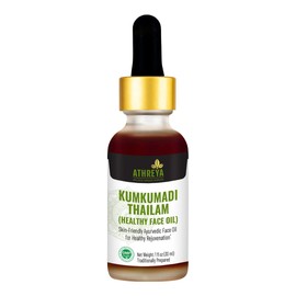 Athreya Herbs Kumkumadi Oil (Healthy Face Oil) | 1 Oz | Skin-Friendly Ayurvedic Face Oil | Rejuvenates Skin | For A Natural & Youthful Glow | Maintains Skin Hydration & Moisture | Vegan, Non-GMO