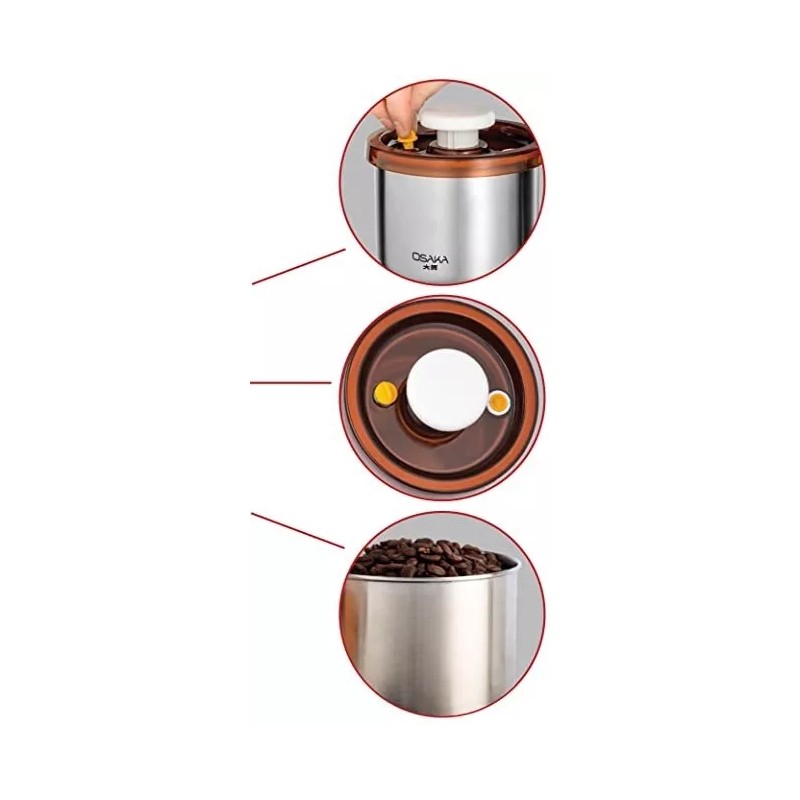 Osaka Vacuum Sealed Canister Stainless Steel Storage Container 16 Oz