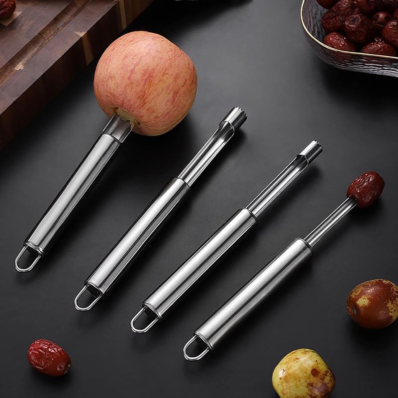 4 PCS Apfelentkerner Apfelausstecher, Apfelstecher, Kerngehäuse Ausstecher Apfel, Apfel Entkerner,