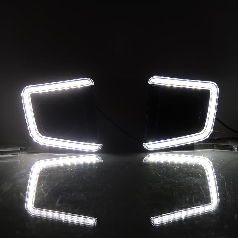 LED DRL Fog Lights Fit for 2014-2021 Toyota Tundra with