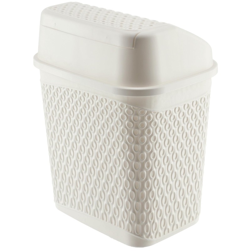 KADAX Rubbish Bin with Swing Lid, Waste Bin with Lid,